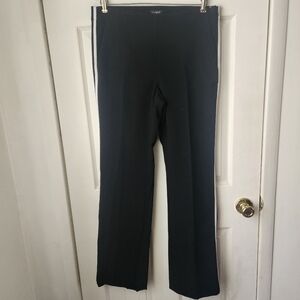 Loft Black with White Stripe Dress Marisa Trouser Pants